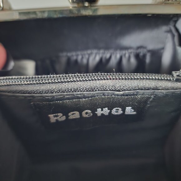 Y2K black satin floral mini bag - Picture 9 of 12